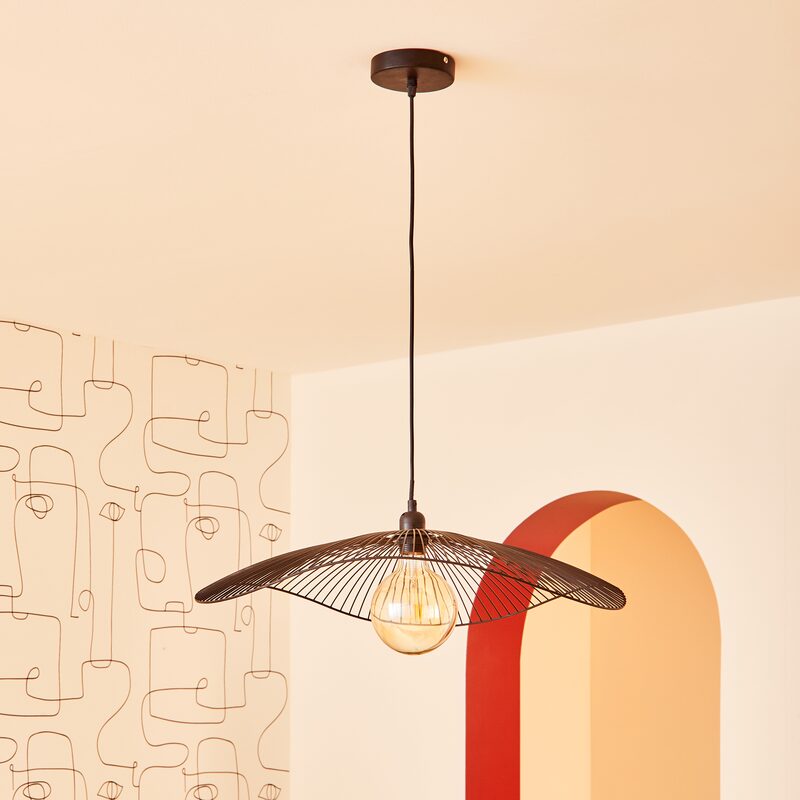 Suspension ELLYPSE coloris noir 11,5 x 60,5 cm