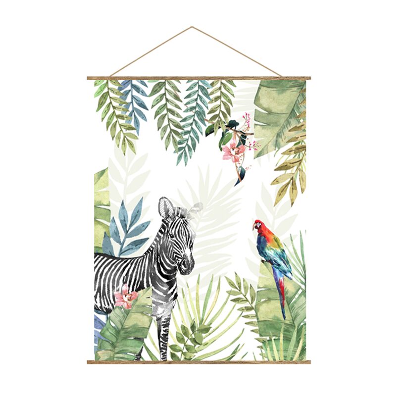Kakémono déco JUNGLE PARTY coloris multicolore