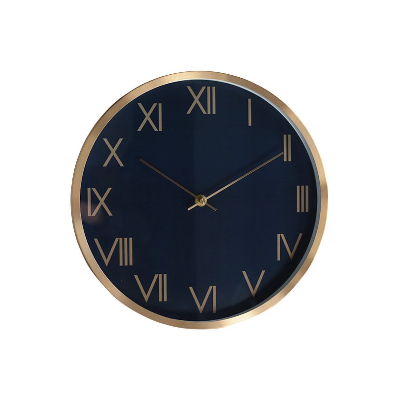 Horloge AYRON coloris bleu nuit et or