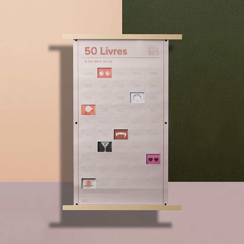 Jeux POSTER 50 LIVRES À LIRE DANS SA VIE