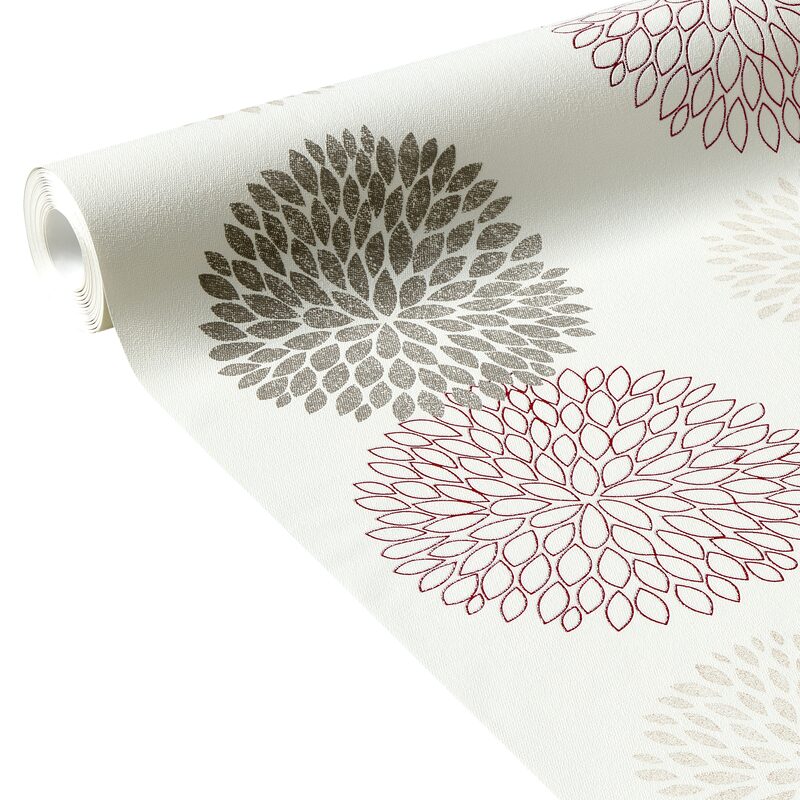 Papier peint intissé DAYLIGHT coloris rouge bordeaux