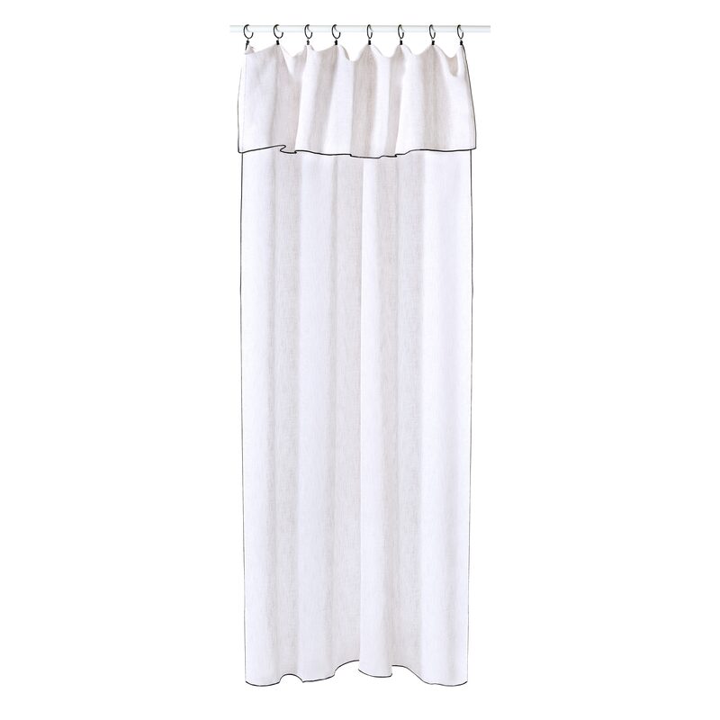 Voilage SAM coloris blanc 140 x 290 cm