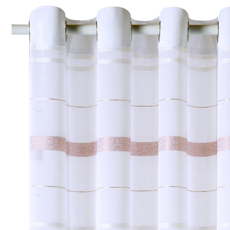 Voilage CLELIA coloris rose thé 140 x 240 cm