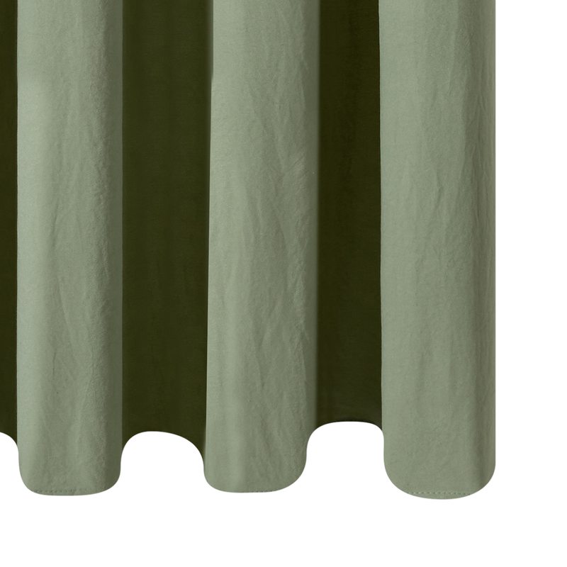 Rideau ELISUS coloris vert eucalyptus 140 x 240 cm