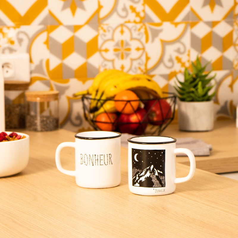 Mug MONTAGNE coloris blanc
