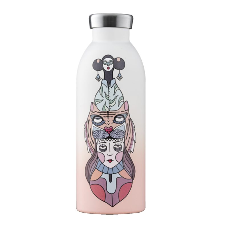 Thermos CLIMA coloris dégradé rose blanc