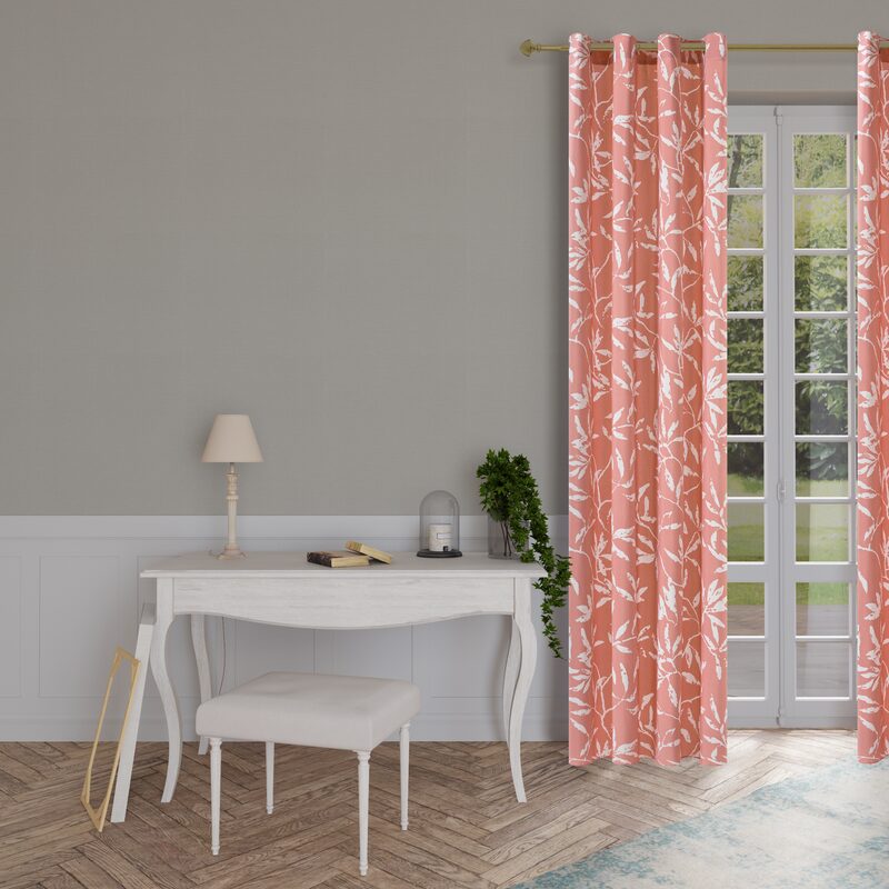 Rideau SUREAU coloris rose blush 140 x 240 cm