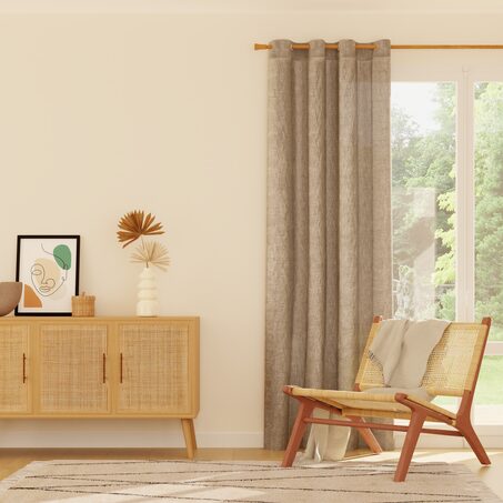 Voilage MILKY WAY coloris gris 140 x 240 cm