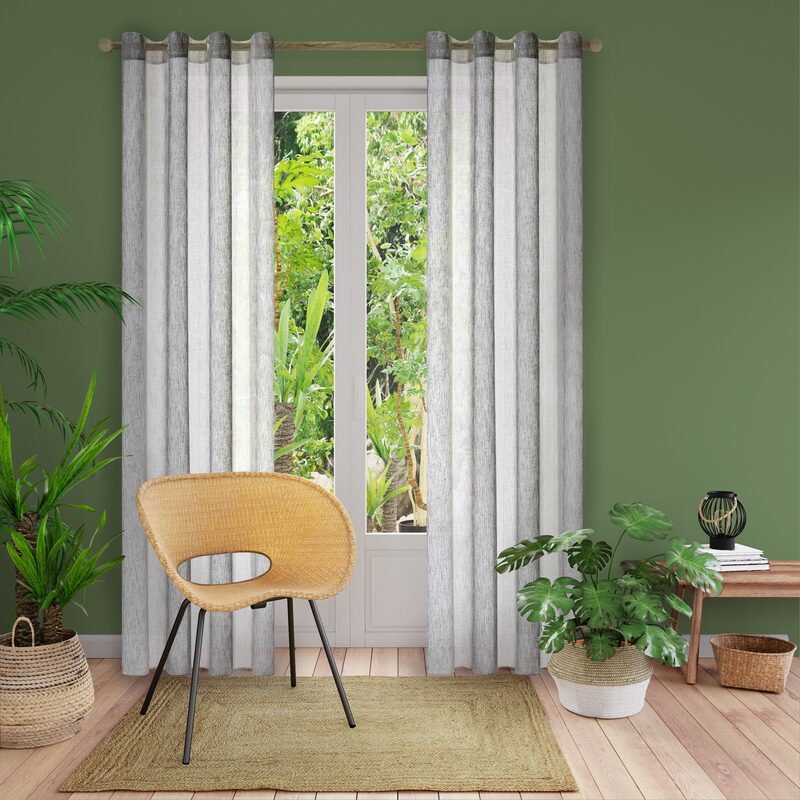 Voilage UTA coloris gris 140 x 240 cm