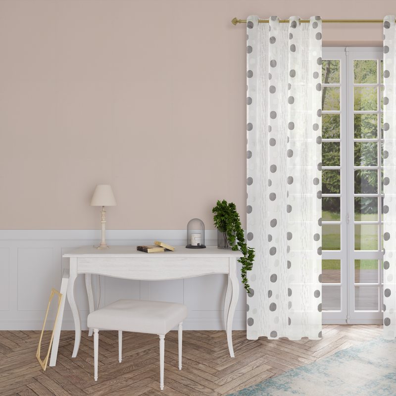 Voilage TRAMONTANE coloris Gris clair 140 x 240 cm
