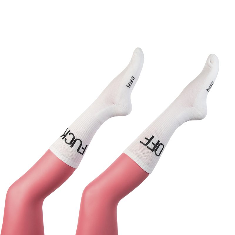 Chaussettes FUCK OFF 40-45 coloris blanc