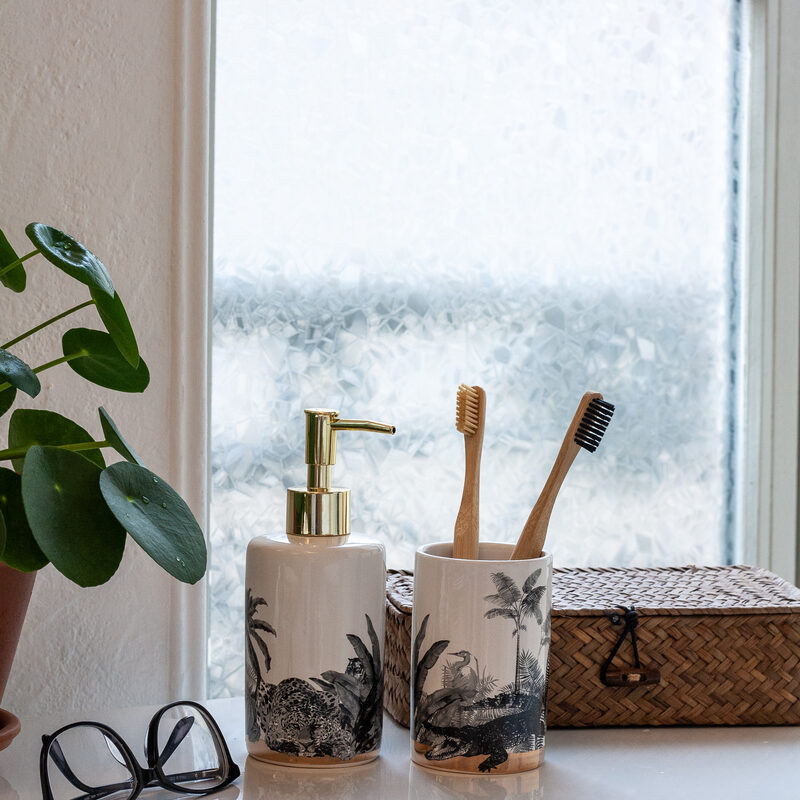 Set salle de bain PALM BATH coloris blanc
