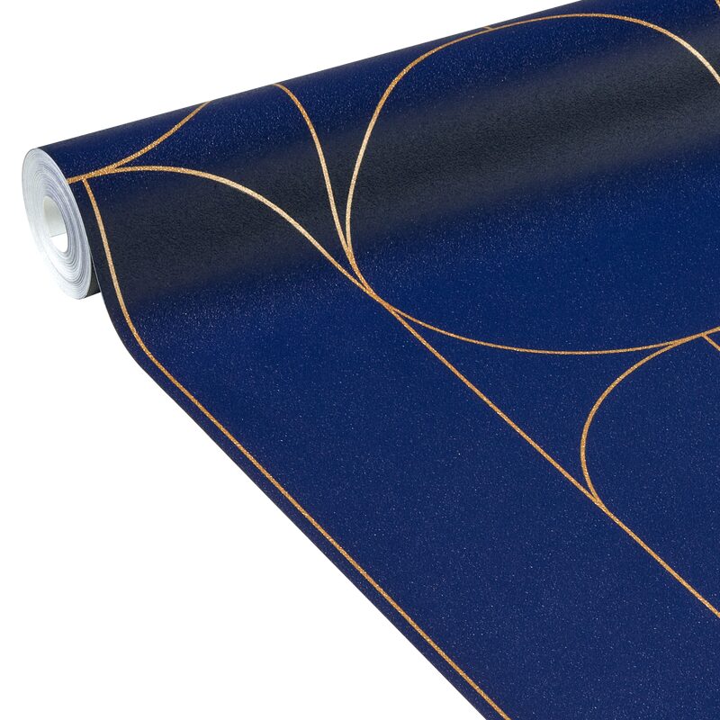 Papier peint intissé BELLAGIO coloris bleu marine