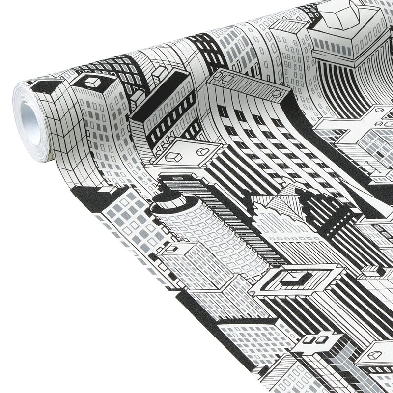 Papier peint intissé MANHATTAN coloris noir