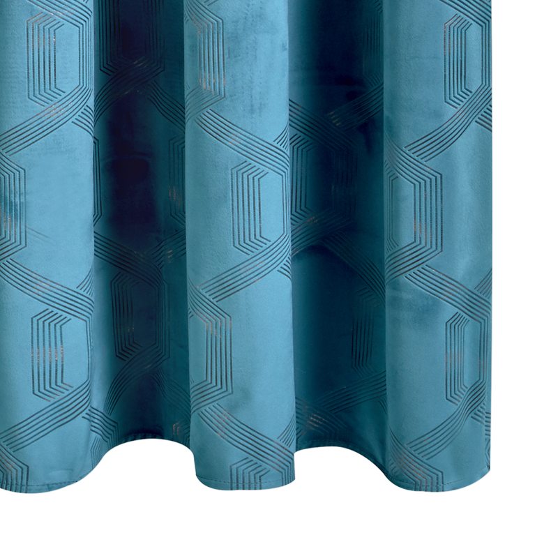 Rideau GATSBEY coloris bleu canard 135 x 260 cm