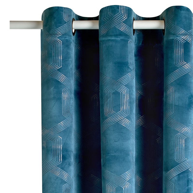 Rideau GATSBEY coloris bleu canard 135 x 260 cm