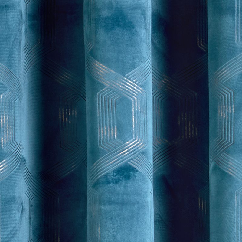 Rideau GATSBEY coloris bleu canard 135 x 260 cm