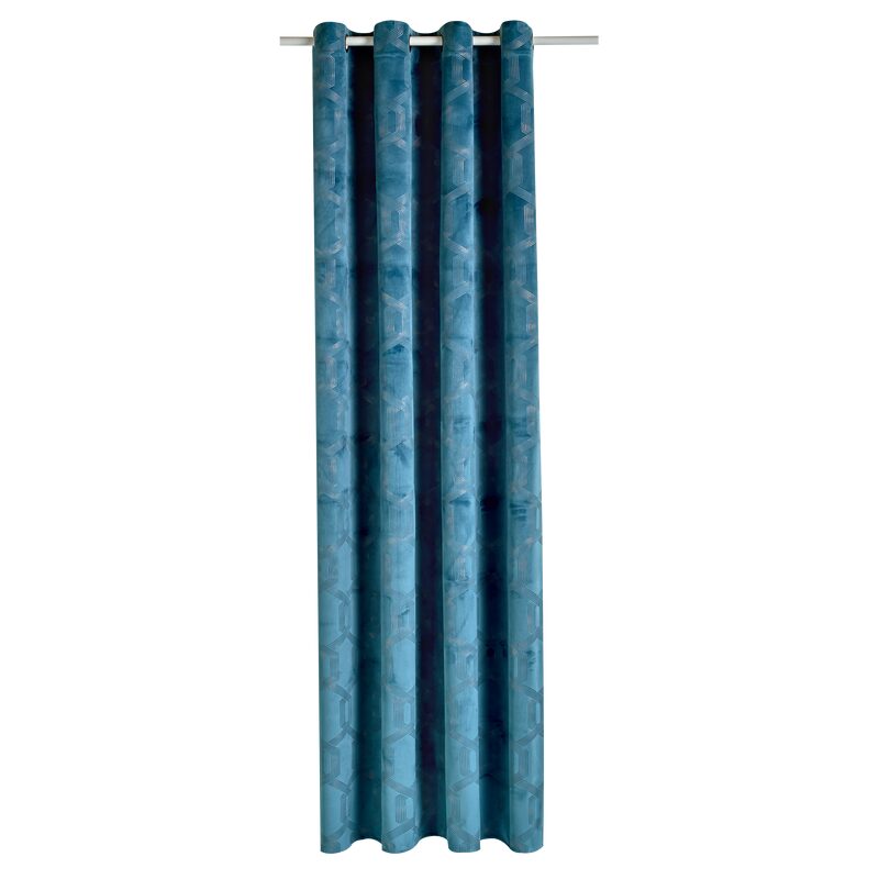 Rideau GATSBEY coloris bleu canard 135 x 260 cm