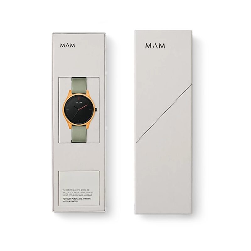 Montre ARENO 617 coloris kaki / bois