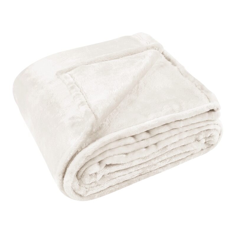 Couvre lit PILONGA coloris blanc pur 180 x 220 cm