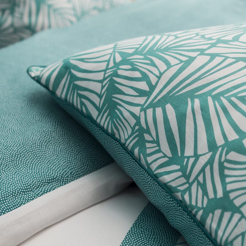Parure de lit en toile de coton OASIS coloris blanc 240 x 220 cm