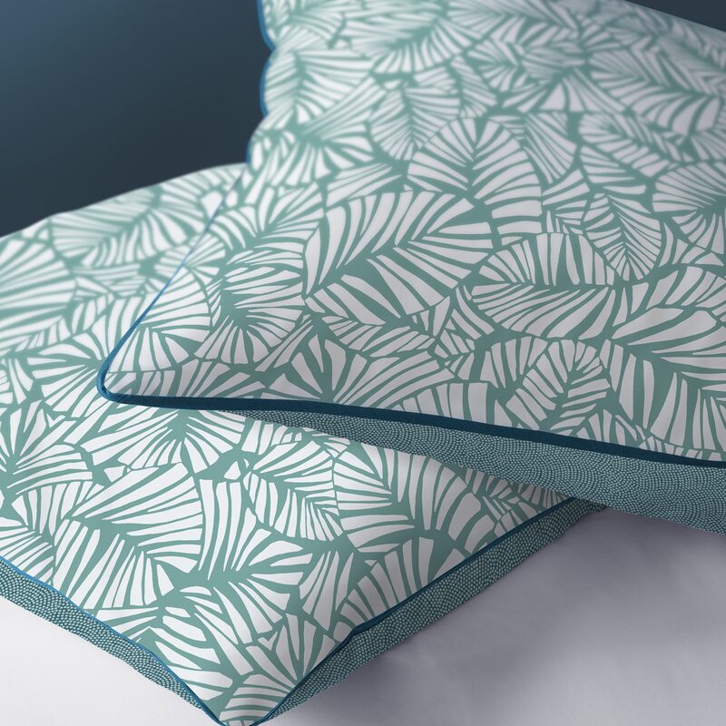 Parure de lit en toile de coton OASIS coloris blanc 240 x 220 cm