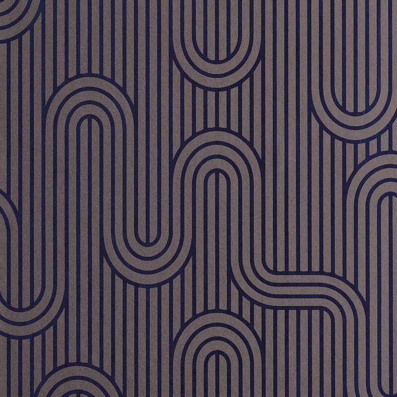 Papier peint intissé LUCCA coloris bleu marine