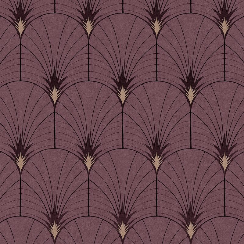 Papier peint intissé WILMINGTON coloris lie de vin
