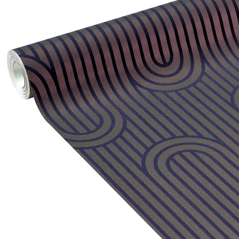 Papier peint intissé LUCCA coloris bleu marine