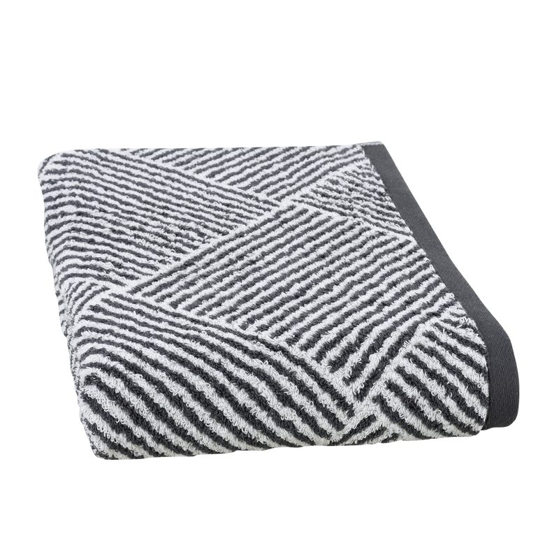 Drap de bain SQUARE coloris gris 70 x 140 cm