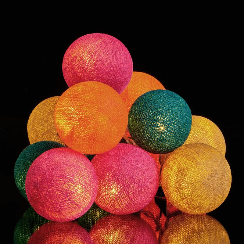 Guirlande lumineuse boule TUTTI FRUTTI coloris multicolore