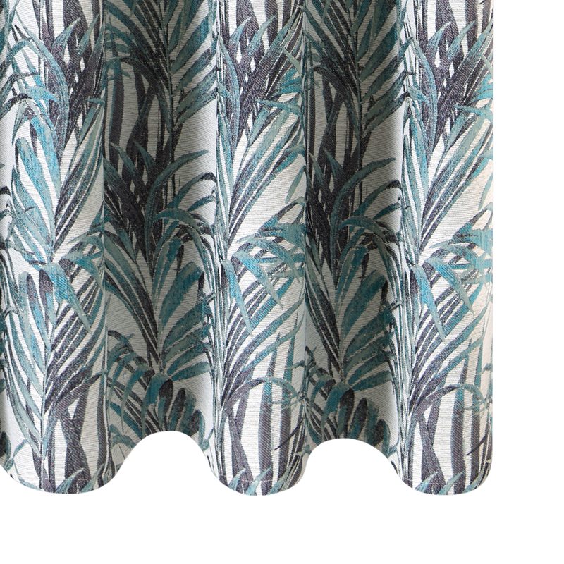 Rideau TROPICO coloris bleu nattier 135 x 250 cm