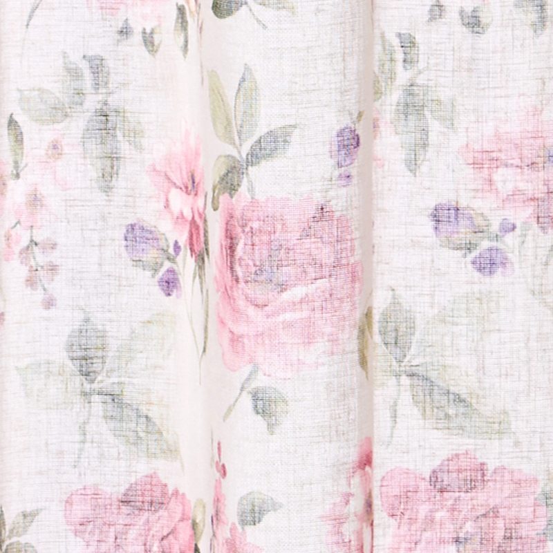 Voilage Lin DIANE coloris rose poudré 150 x 240 cm