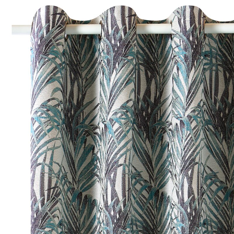 Rideau TROPICO coloris bleu nattier 135 x 250 cm