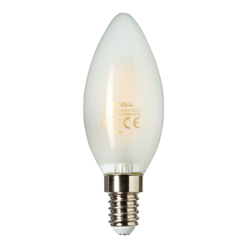 Ampoule LED FLAMME FILAMENT DEPOLIE 4W/40W E14 lumière chaude coloris jaune 10 x 3,5 cm