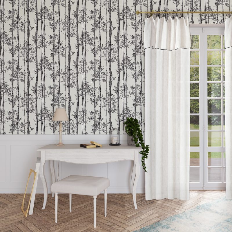 Voilage SAM coloris gris perle 140 x 290 cm