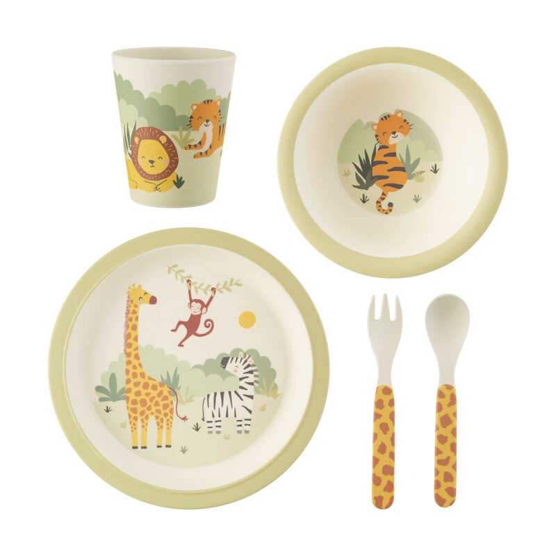 Set repas FRIENDLY SAFARI coloris multicolore