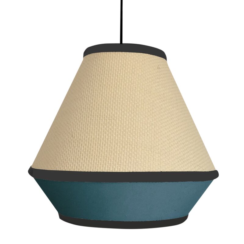 Suspension COMEDIA coloris bleu paon 25 x 28 cm