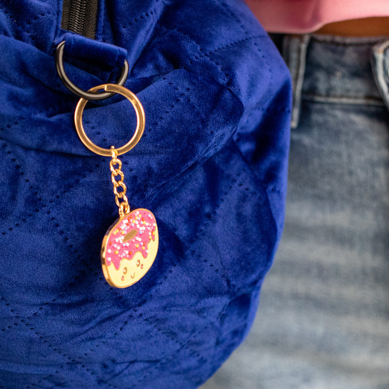 Porte clef DONUT FEVER coloris rose