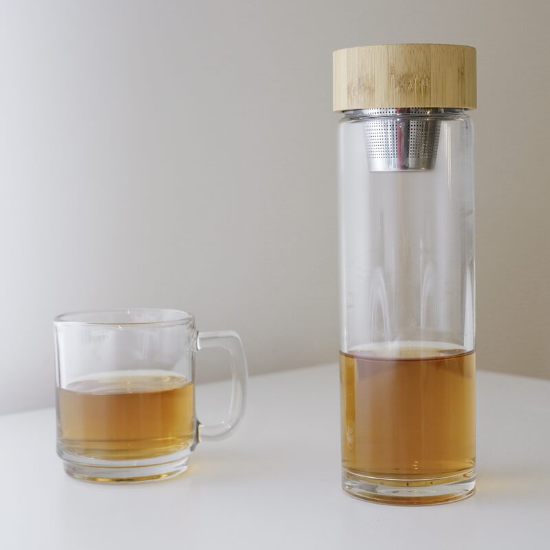 Gourde infuseur ZEN coloris transparent