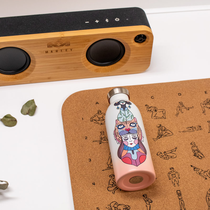 Thermos CLIMA coloris dégradé rose blanc