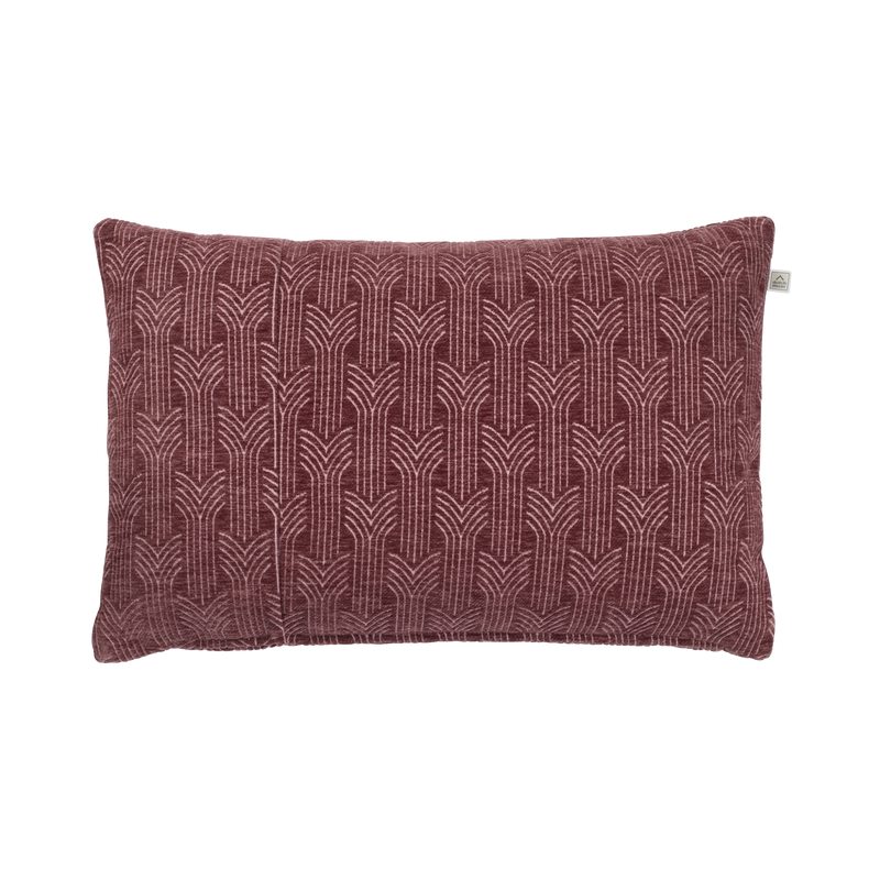 Coussin EILI coloris bordeaux 60 x 40 cm
