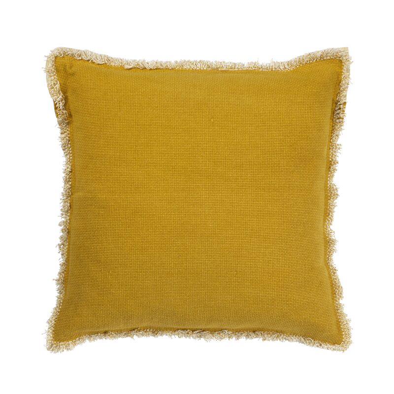 Coussin BURTA coloris moutarde 45 x 45 cm