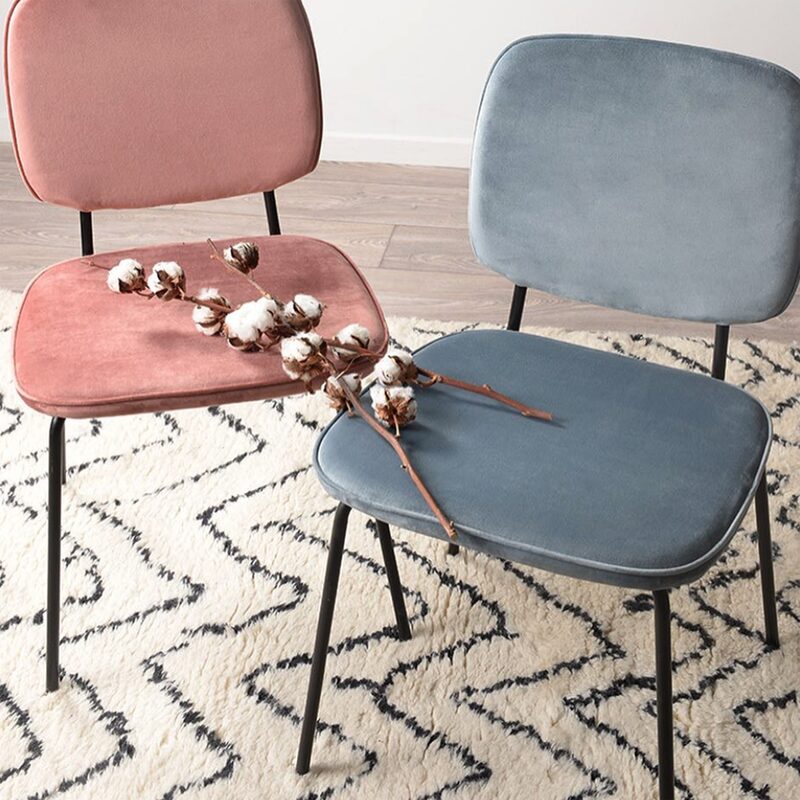 Chaise CLYDE coloris bleu