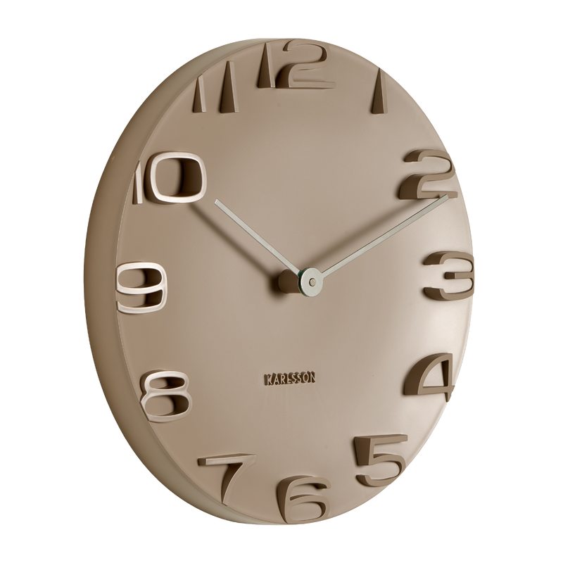 Horloge LEO coloris gris taupe