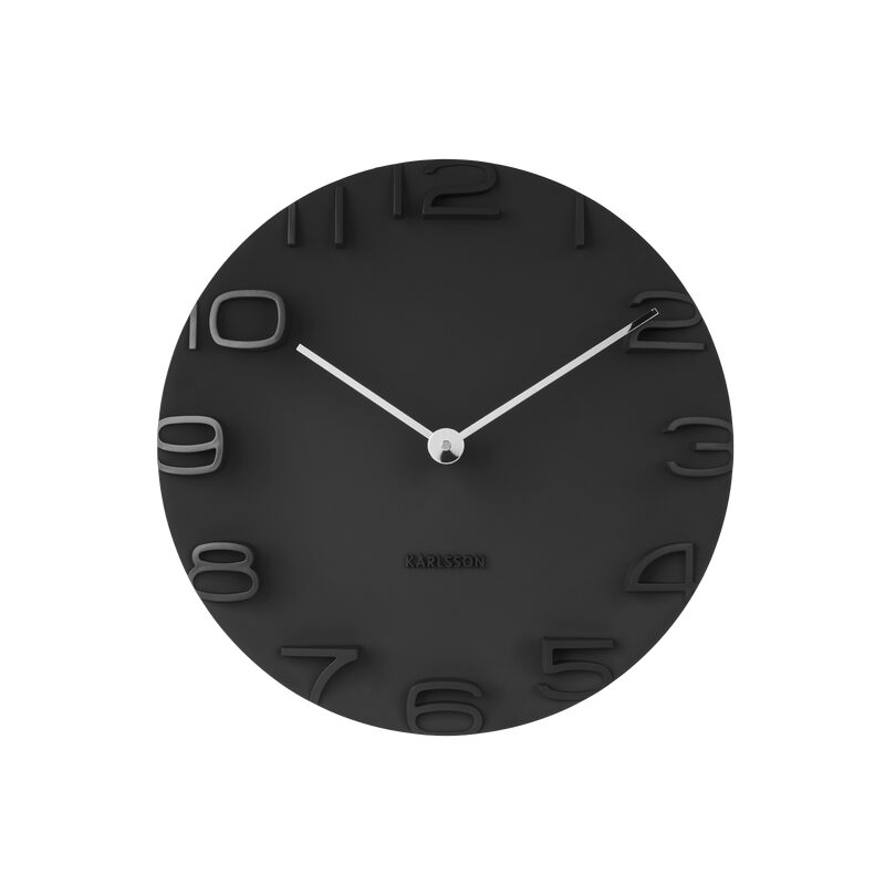 Horloge en plastique LEO coloris noir