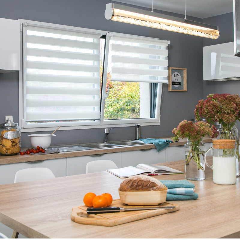 Store jour/nuit ECLIPSE coloris blanc 62 x 160 cm