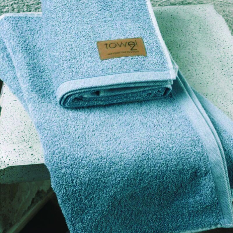 Drap de douche DENIM coloris bleu denim 50 x 100 cm