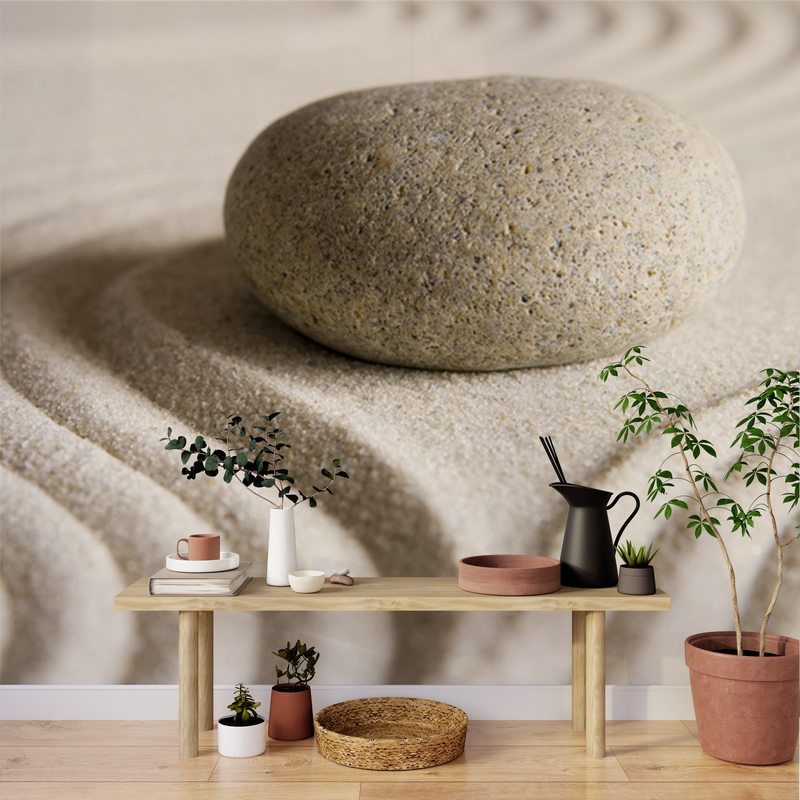Papier peint panoramique XL STONE ON SAND 300 x 250 cm