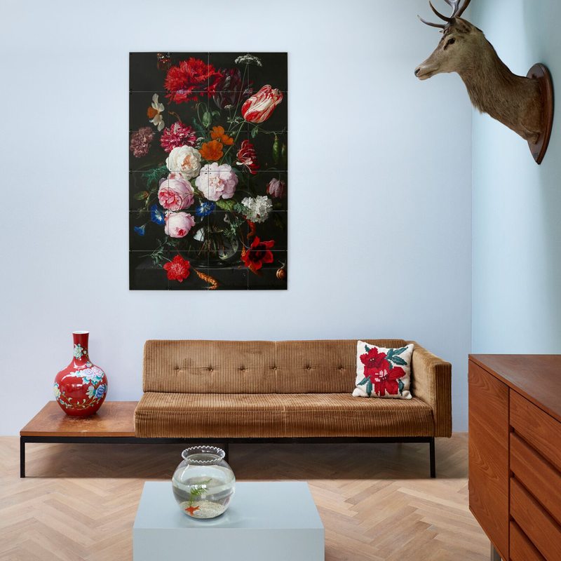 Panneau décoratif STILL LIFE WITH FLOWERS. RIJKSMUSEUM DE HEEM 80 x 120 cm